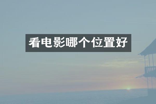 看电影哪个位置好