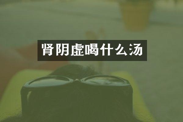 肾阴虚喝什么汤
