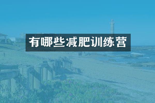 有哪些减肥训练营
