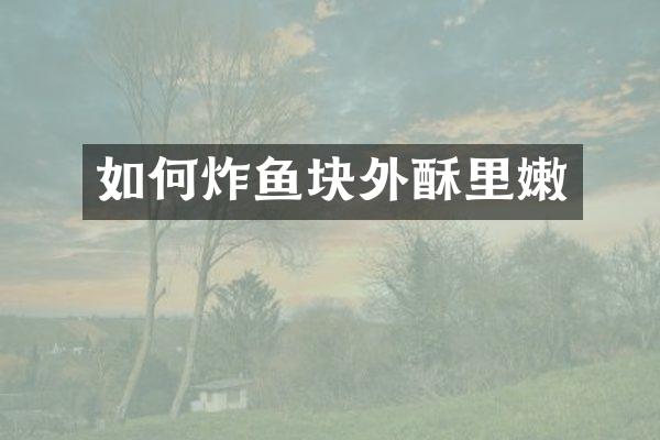 如何炸鱼块外酥里嫩