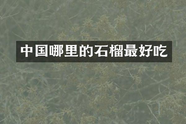 中国哪里的石榴最好吃