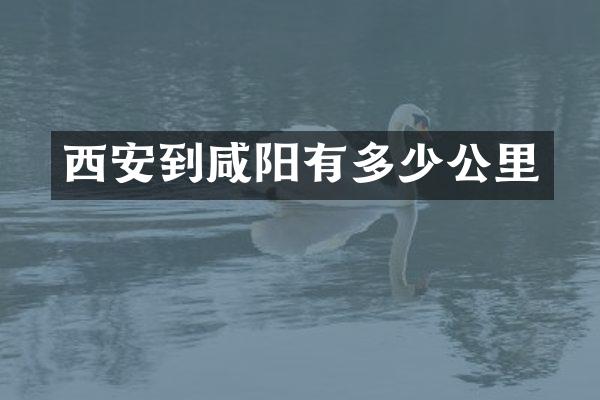 西安到咸阳有多少公里