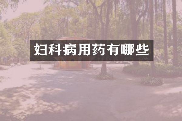 妇科病用药有哪些