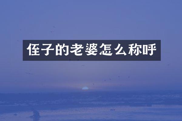 侄子的老婆怎么称呼