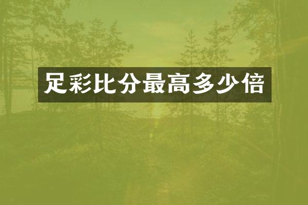 比分最高多少倍