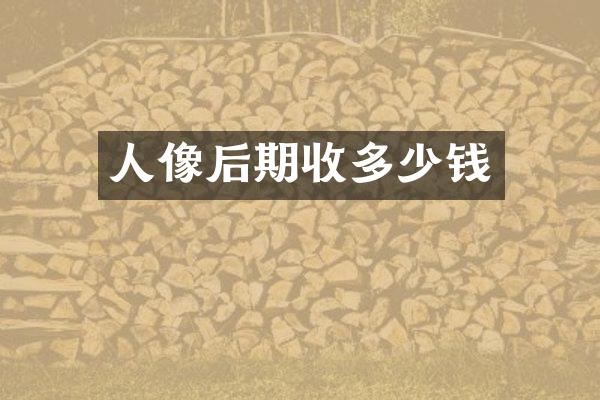 人像后期收多少钱