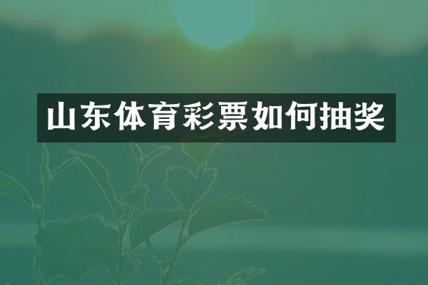 山东体育彩票如何抽奖