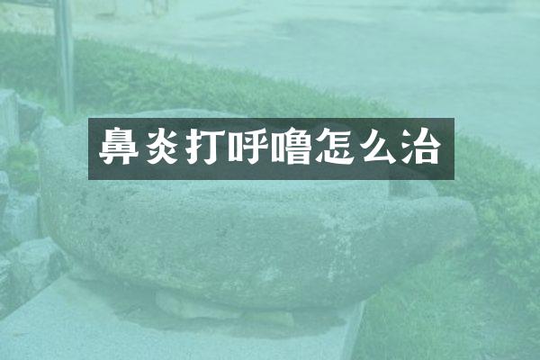 鼻炎打呼噜怎么治