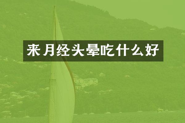 来月经头晕吃什么好