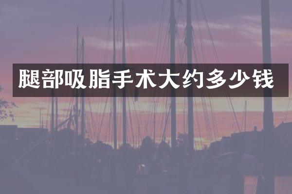 腿部吸脂手术大约多少钱
