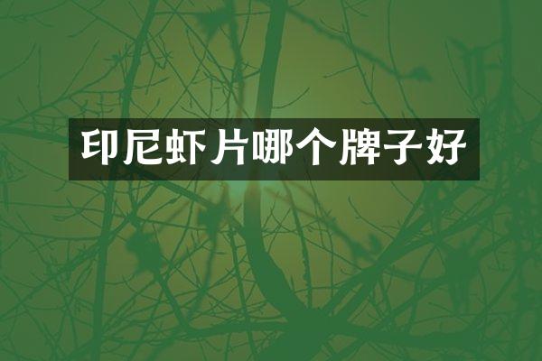 印尼虾片哪个牌子好