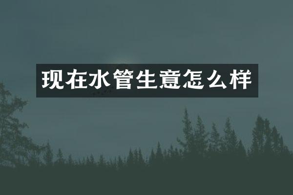 现在水管生意怎么样