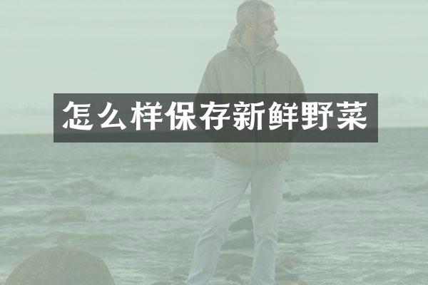 怎么样保存新鲜野菜
