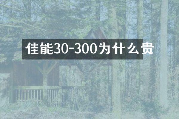 佳能30-300为什么贵