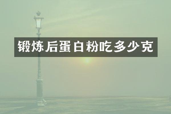 锻炼后蛋白粉吃多少克