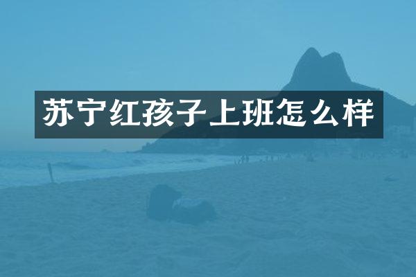 苏宁红孩子上班怎么样