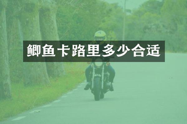 鲫鱼卡路里多少合适