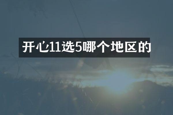 开心11选5哪个地区的