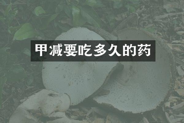 甲减要吃多久的药