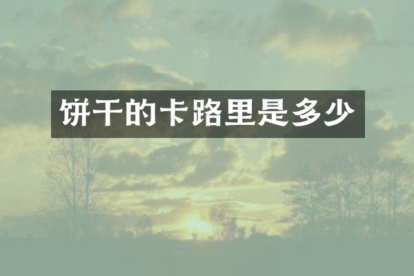 饼干的卡路里是多少