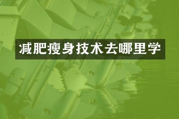 减肥瘦身技术去哪里学