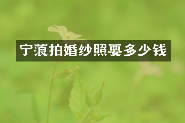 宁蒗拍婚纱照要多少钱