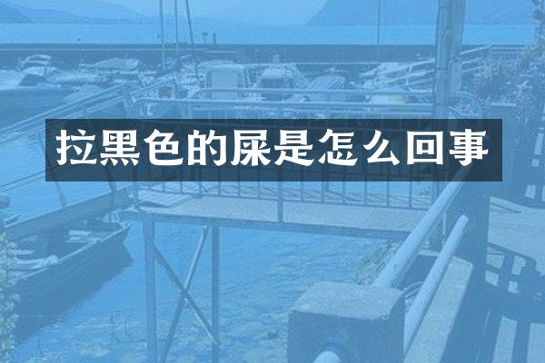 拉黑色的屎是怎么回事