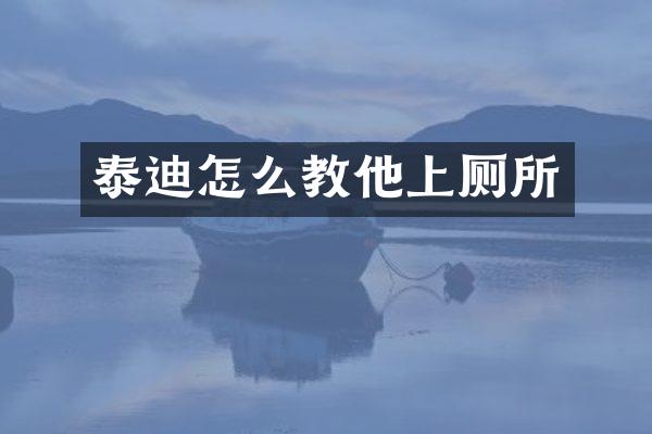泰迪怎么教他上厕所