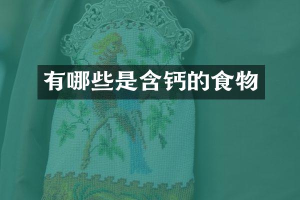 有哪些是含钙的食物