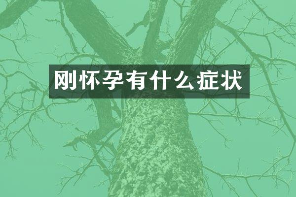 刚怀孕有什么症状