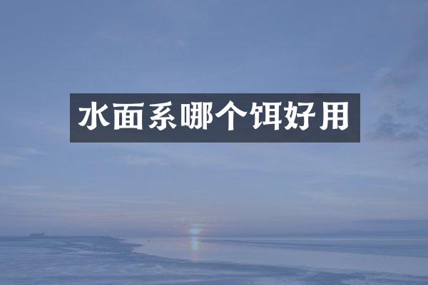 水面系哪个饵好用