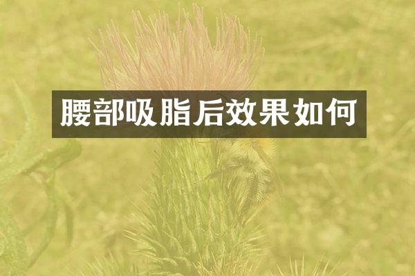 腰部吸脂后效果如何