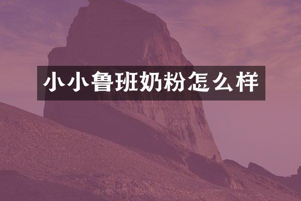 小小鲁班奶粉怎么样