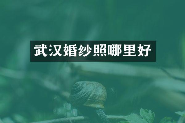 武汉婚纱照哪里好