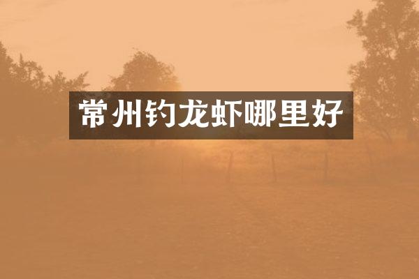 常州钓龙虾哪里好