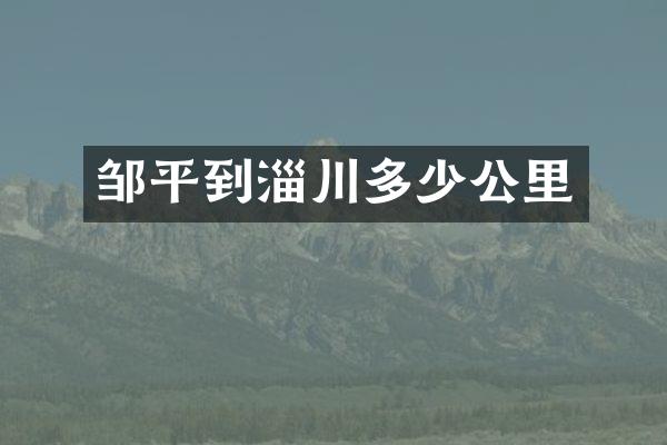 邹平到淄川多少公里