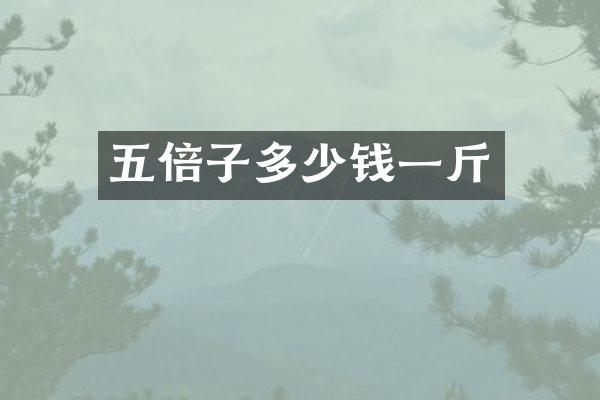 五倍子多少钱一斤