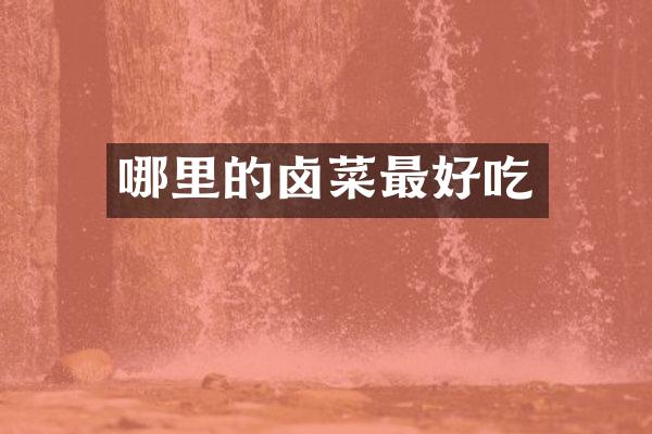 哪里的卤菜最好吃