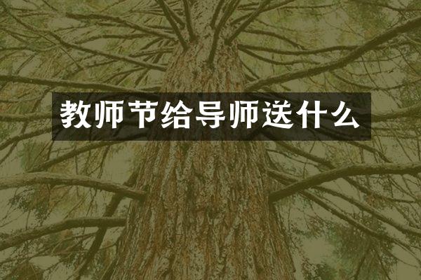 教师节给导师送什么