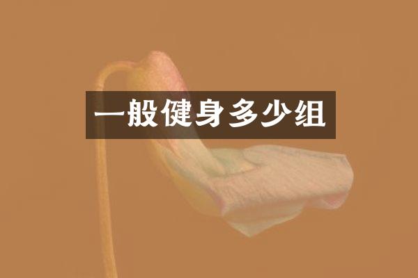 一般健身多少组
