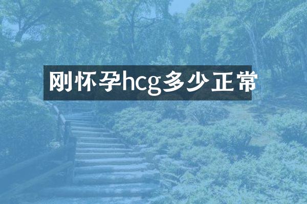 刚怀孕hcg多少正常