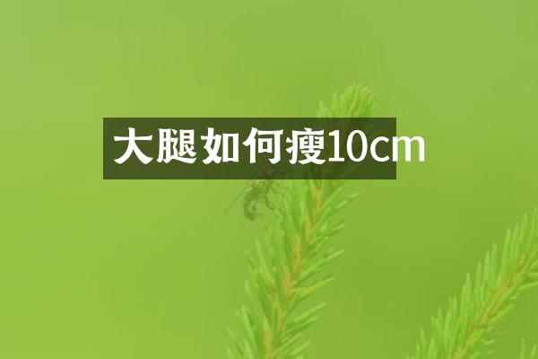 大腿如何瘦10cm