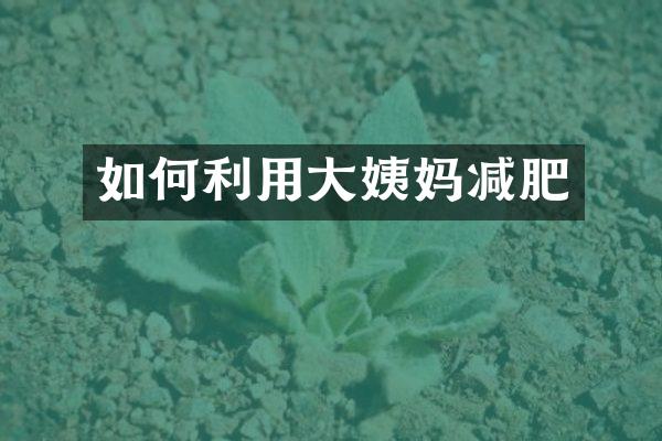 如何利用大姨妈减肥