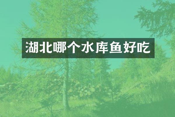 湖北哪个水库鱼好吃