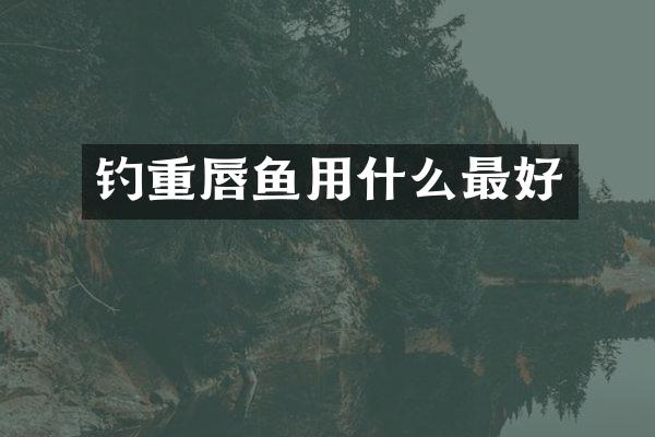 钓重唇鱼用什么最好