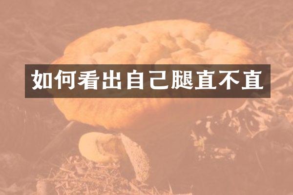 如何看出自己腿直不直