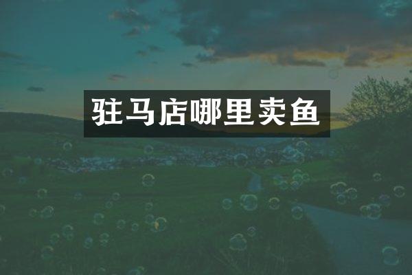 驻马店哪里卖鱼