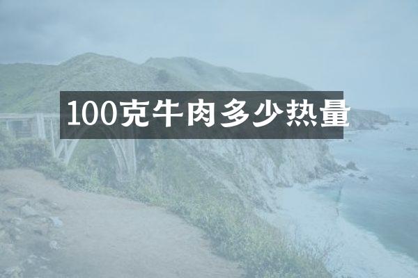 100克牛肉多少热量