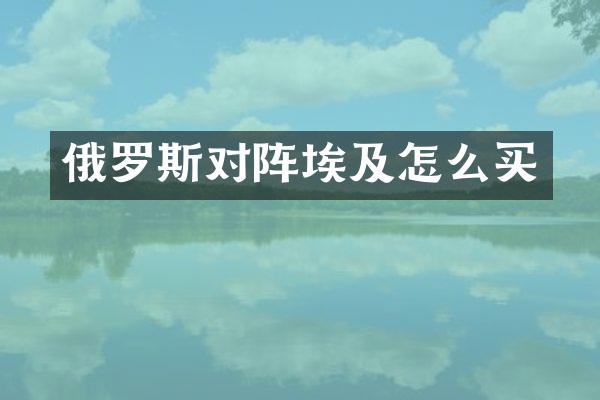 俄罗斯对阵埃及怎么买