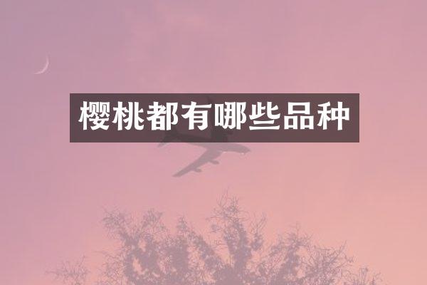 樱桃都有哪些品种